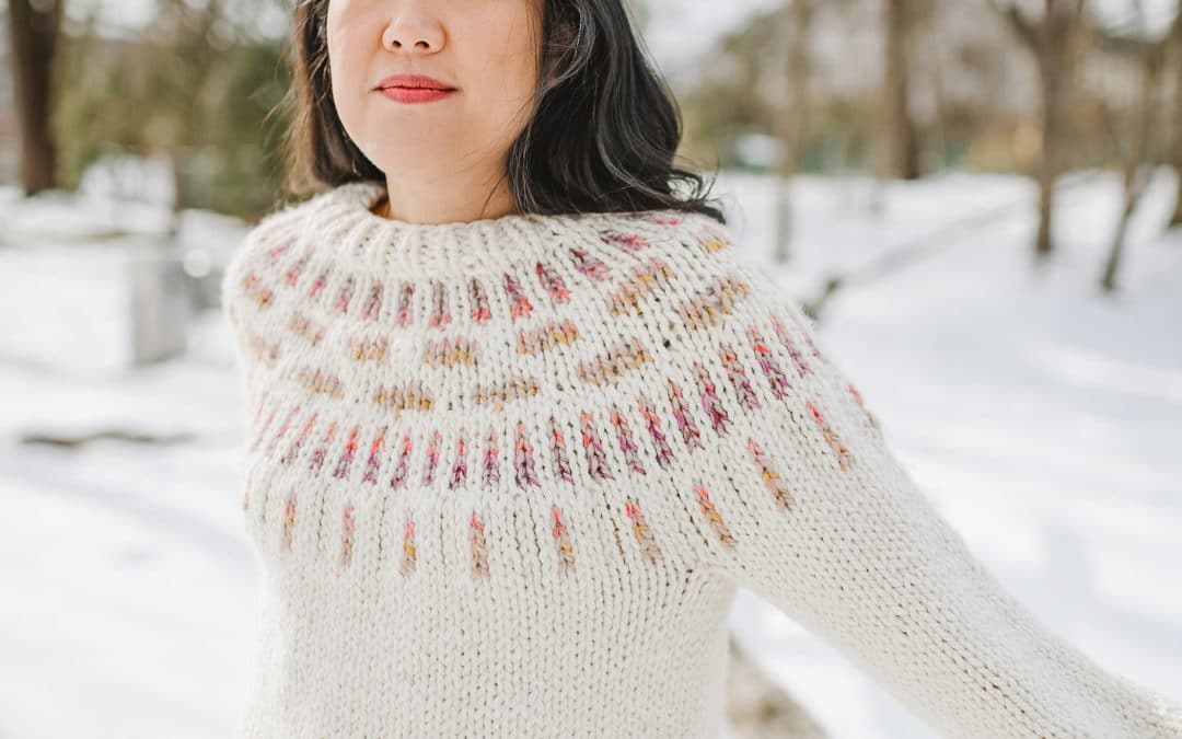 Falling Water Sweater: for Beginner Colorwork Knitters